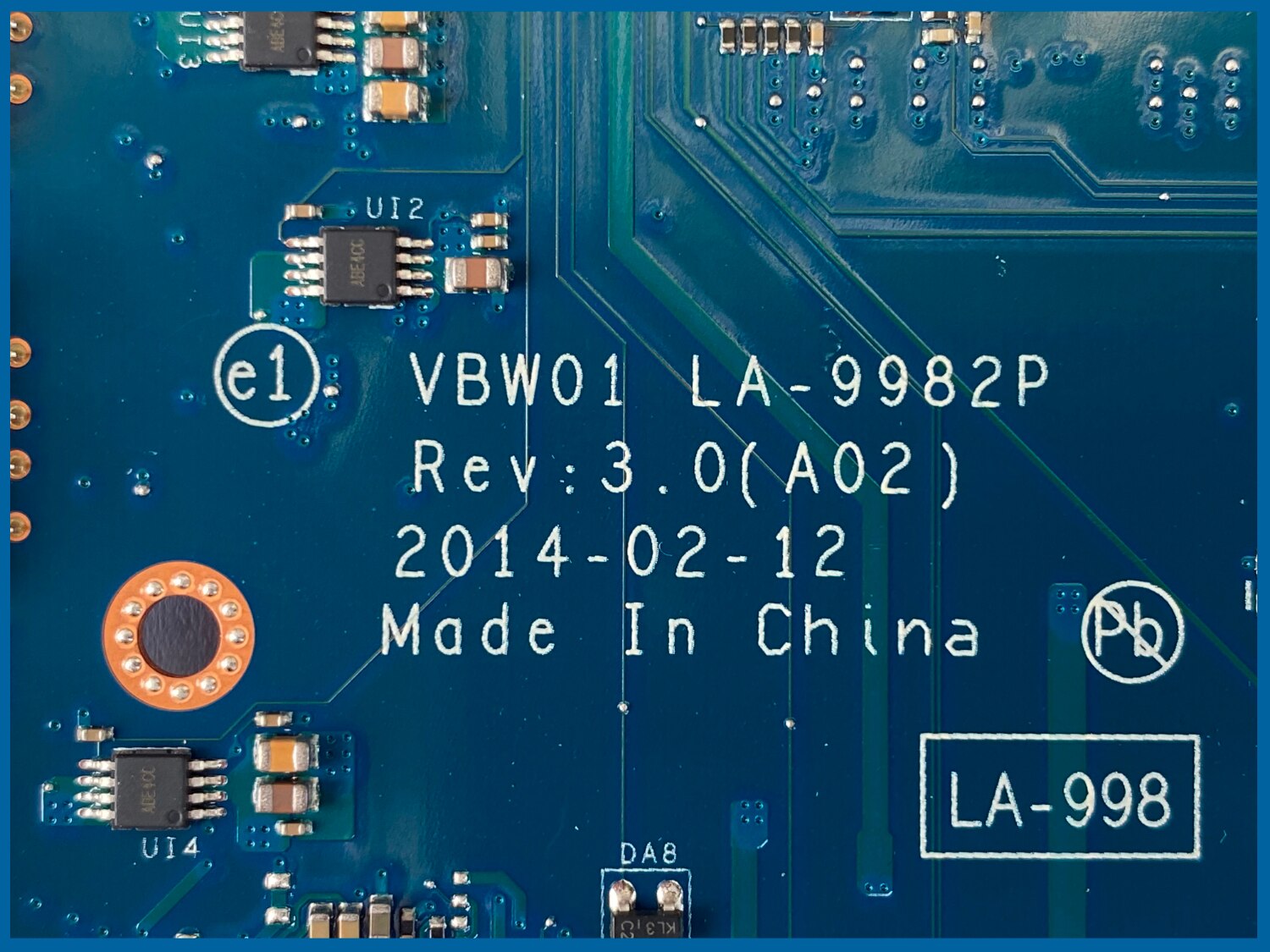 VBW01 LA-9982P for Dell Inspiron 5537 3537 Laptop Motherboard CN