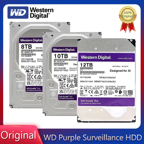 WD Purple 3 ТБ 4 ТБ 6 ТБ 8 ТБ 10 ТБ жесткий диск для видеонаблюдения SATA III HDD HD жесткий диск для системы безопасности видеорегистратор DVR NVR CCTV 