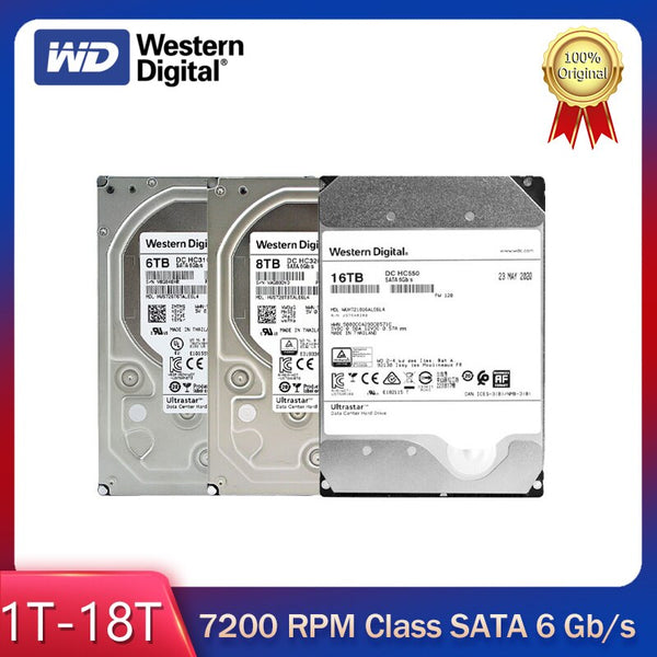 Жесткий диск Western Digital He Ultrastar DC HC530 Enterprise 3,5 дюйма, SATA3, 256 МБ, 6 Гбит/с, 1 ТБ, 2 ТБ, 4 ТБ, 6 ТБ, 8 ТБ, 10 ТБ, 12 ТБ, 14 ТБ 