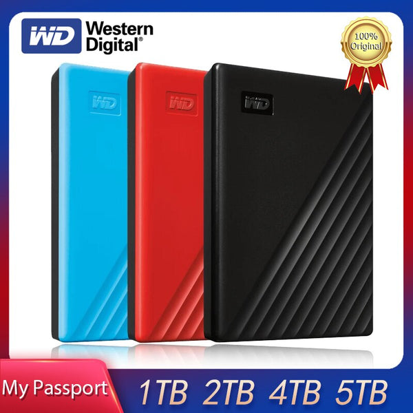 Портативный внешний жесткий диск Western Digital WD 1 ТБ 2 ТБ 4 ТБ 5 ТБ My Passport Жесткий диск USB 3.0 с защитой паролем программного обеспечения для резервного копирования 