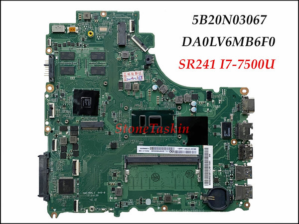 Оптовая продажа DA0LV6MB6F0 для Lenovo Ideapad V310-15ISK Материнская плата ноутбука 5B20N03067 SR241 I7-7500U R17M 4 ГБ 100% полностью протестирована