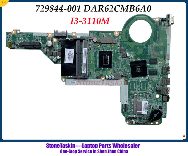 Оптовая продажа DAR62CMB6A0 для материнской платы ноутбука HP 15-E 17-E 729844-501 729844-001 с процессором SR0N2 i3-3110M Видеокарта DDR3 протестирована