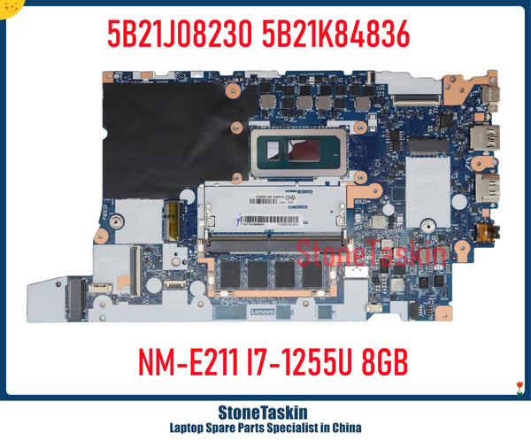 StoneTaskin JE442/JE542 NM-E211 For Lenovo Thinkpad E14 Gen 4 Laptop Motherboard 5B21J08230 5B21K84836 I7-1255U 8GB Mainboard