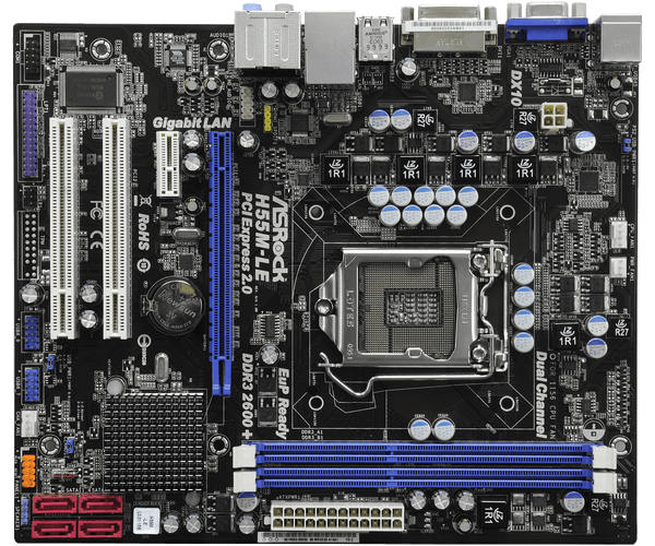 Оригинальная материнская плата ASRock H55M-LE LGA 1156 DDR3 8 ГБ для Intel H55M H55 SATA 2 USB2.0 PCI-E X16 Micro ATX б/у настольная материнская плата 